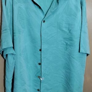 Men's Teal Short Sleeve Shirt Carribean Brand